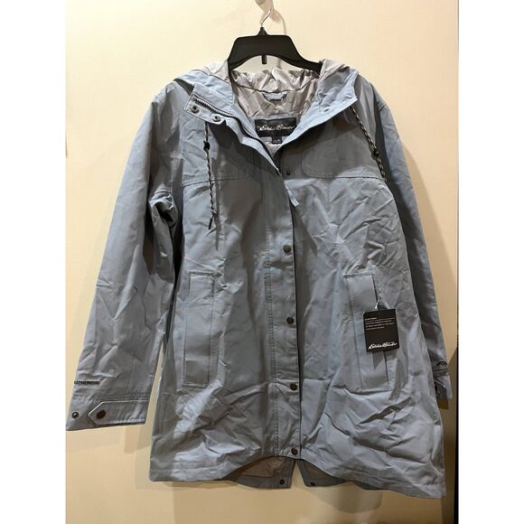 Eddie Bauer Women's Charly Waterproof Rain Parka, Blue, XL, Extra Large - Picture 7 of 12